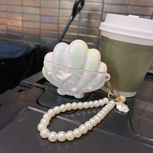 Funda protectora para AirPods diseño de concha marina