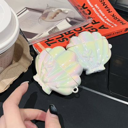 Funda protectora para AirPods diseño de concha marina