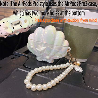 Funda protectora para AirPods diseño de concha marina